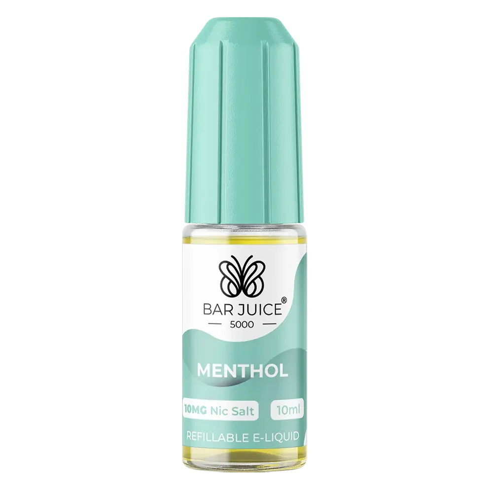 Bar Juice 5000 Nic Salt E-Liquid 10ml in Menthol – 50/50 VG/PG prefilled vape juice available in 10mg or 20mg nicotine strength.