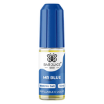 Load image into Gallery viewer, A product image showing a Bar Juice 5000 e-liquid bottle next to its packaging box. The packaging is predominantly blue with graphical elements and text, and the bottle is blue with a white label.
