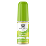 Load image into Gallery viewer, A product image showing a box and a bottle of Bar Juice 5000 Sour Rainbow Nic Salt Vape juice. The box is green and white with text, and the bottle is clear with a green label.

