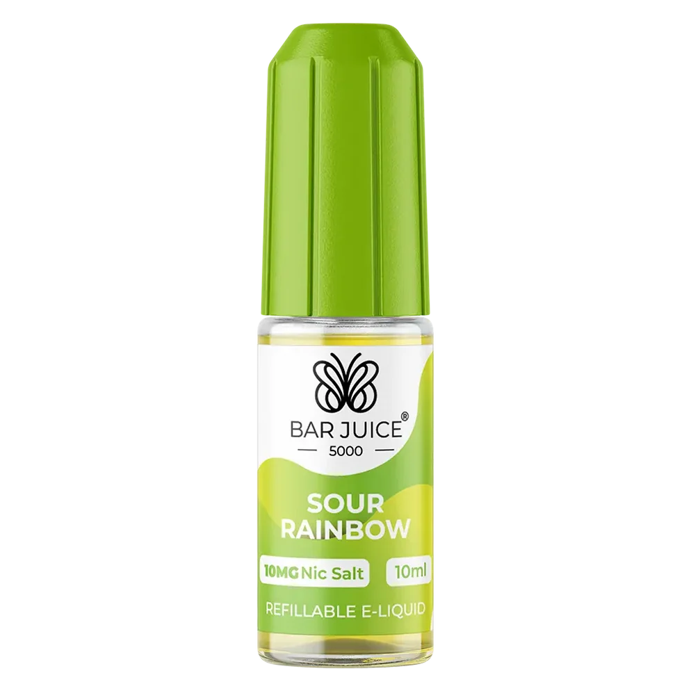 Bar Juice 5000 Nic Salt E-Liquid 10ml in sour rainbow – 50/50 VG/PG prefilled vape juice available in 10mg or 20mg nicotine strength.