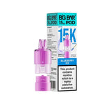 Load image into Gallery viewer, Big Bar 15K Pro Blueberry Ice prefilled pods with 15000 puffs, nic salt e-liquid, mesh coil and refill container