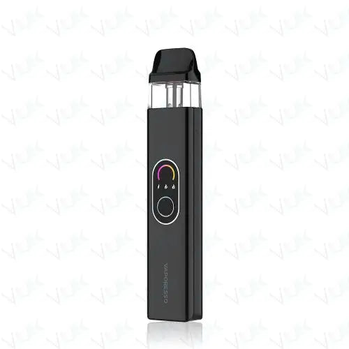 Vaporesso XROS 4 Pod Kit in Black – sleek and compact vape device with precise airflow control, fast charging, and a matte black finish for a modern look.