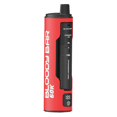 Bloody Bar 60K 4-in-1 Prefilled Pod Kit in Strawberry Pack – disposable pod vape with long-lasting performance and fruity flavor.