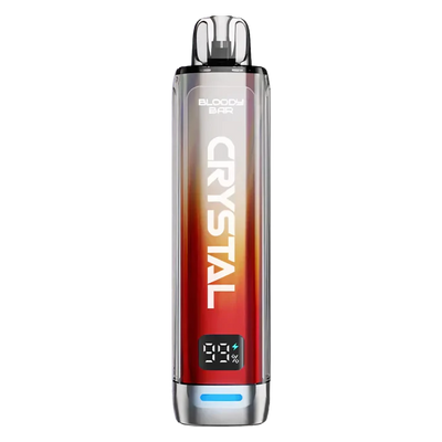 Bloody Bar Crystal 10K Prefilled Pod Kit – sleek and transparent vape device with up to 10,000 puffs and vibrant flavor delivery in a stylish crystal-clear design.
