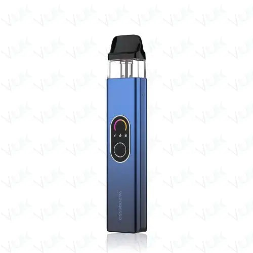 Vaporesso XROS 4 Pod Kit in Blue – sleek and compact vape device with precise airflow control, fast charging.