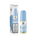 Load image into Gallery viewer, A product image showing a box and a bottle of Bar Juice 5000 Nic Salt vape juice in Blueberry Pomegranate flavor, indicating a nicotine content of 20mg and a VG/PG ratio of 50/50.
