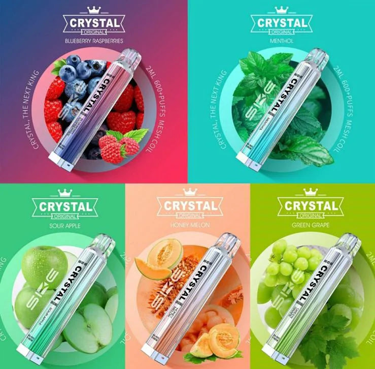 SKE Crystal Bar Disposable 600 Puffs 20mg - Pack Of 10x