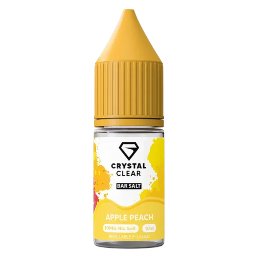 Crystal Clear Nic Salt Vape Juice 10ml Apple Peach – smooth, high-quality nicotine salt e-liquid for a clean and satisfying vape
