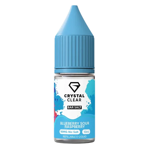 Crystal Clear Nic Salt Vape Juice 10ml Blueberry Sour Raspberry – smooth, high-quality nicotine salt e-liquid for a clean and satisfying vape
