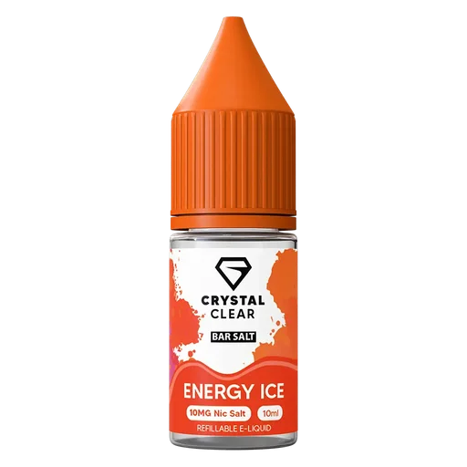 Crystal Clear Nic Salt Vape Juice 10ml Energy Ice – smooth, high-quality nicotine salt e-liquid for a clean and satisfying vape