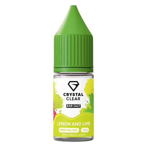 Crystal Clear Nic Salt Vape Juice 10ml Lemon Lime – smooth, high-quality nicotine salt e-liquid for a clean and satisfying vape