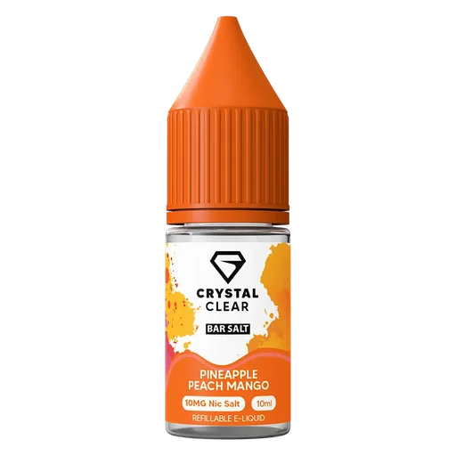 Crystal Clear Nic Salt Vape Juice 10ml Pineapple Peach Mango – smooth, high-quality nicotine salt e-liquid for a clean and satisfying vape