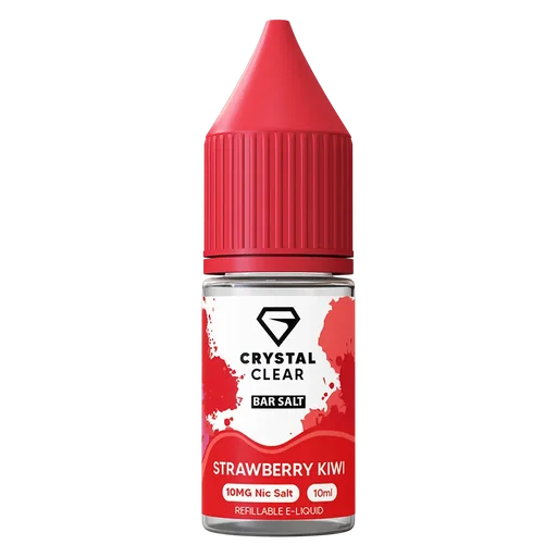 Crystal Clear Nic Salt Vape Juice 10ml Strawberry Kiwi – smooth, high-quality nicotine salt e-liquid for a clean and satisfying vape