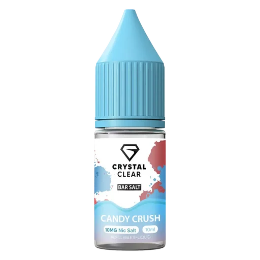 Crystal Clear Nic Salt Vape Juice 10ml Candy Crush – smooth, high-quality nicotine salt e-liquid for a clean and satisfying vape