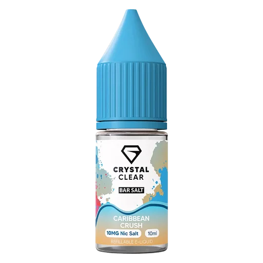 Crystal Clear Nic Salt Vape Juice 10ml Caribbean Crush – smooth, high-quality nicotine salt e-liquid for a clean and satisfying vape