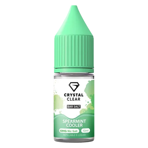 Crystal Clear Nic Salt Vape Juice 10ml Spearmint Cooler – smooth, high-quality nicotine salt e-liquid for a clean and satisfying vape