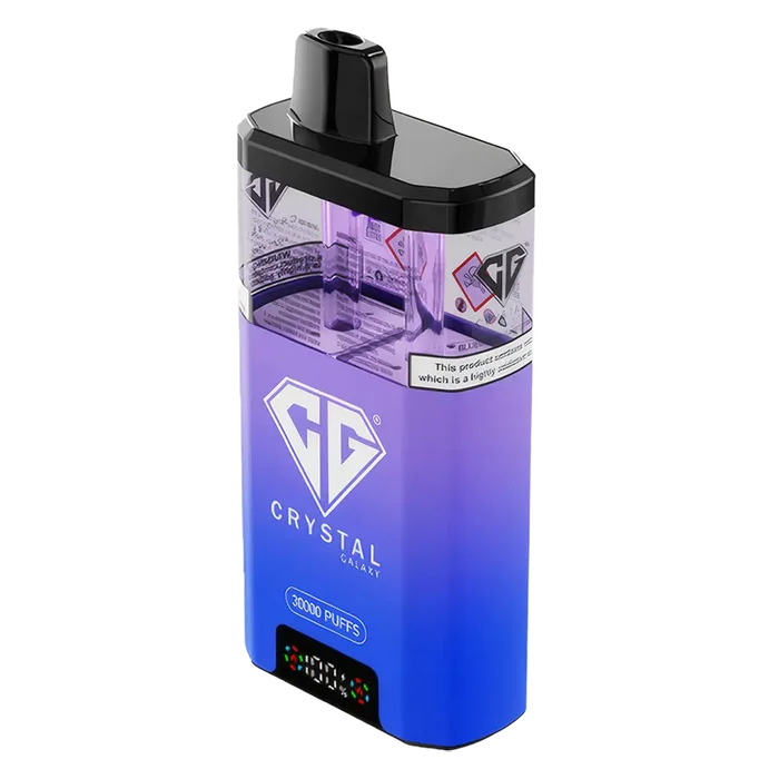 Crystal Galaxy Focus 2 30,000 Puff Prefilled Pod Kit in Blueberry Raspberry & Blue Sour Raspberry – dual-flavor vape device with bold berry blends and up to 30,000 puffs for long-lasting enjoyment.