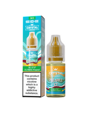 Packaging for Pineapple Ice SKE Crystal Nic Salt E Liquid, showing a 10ml bottle and a box with brand and flavor information.