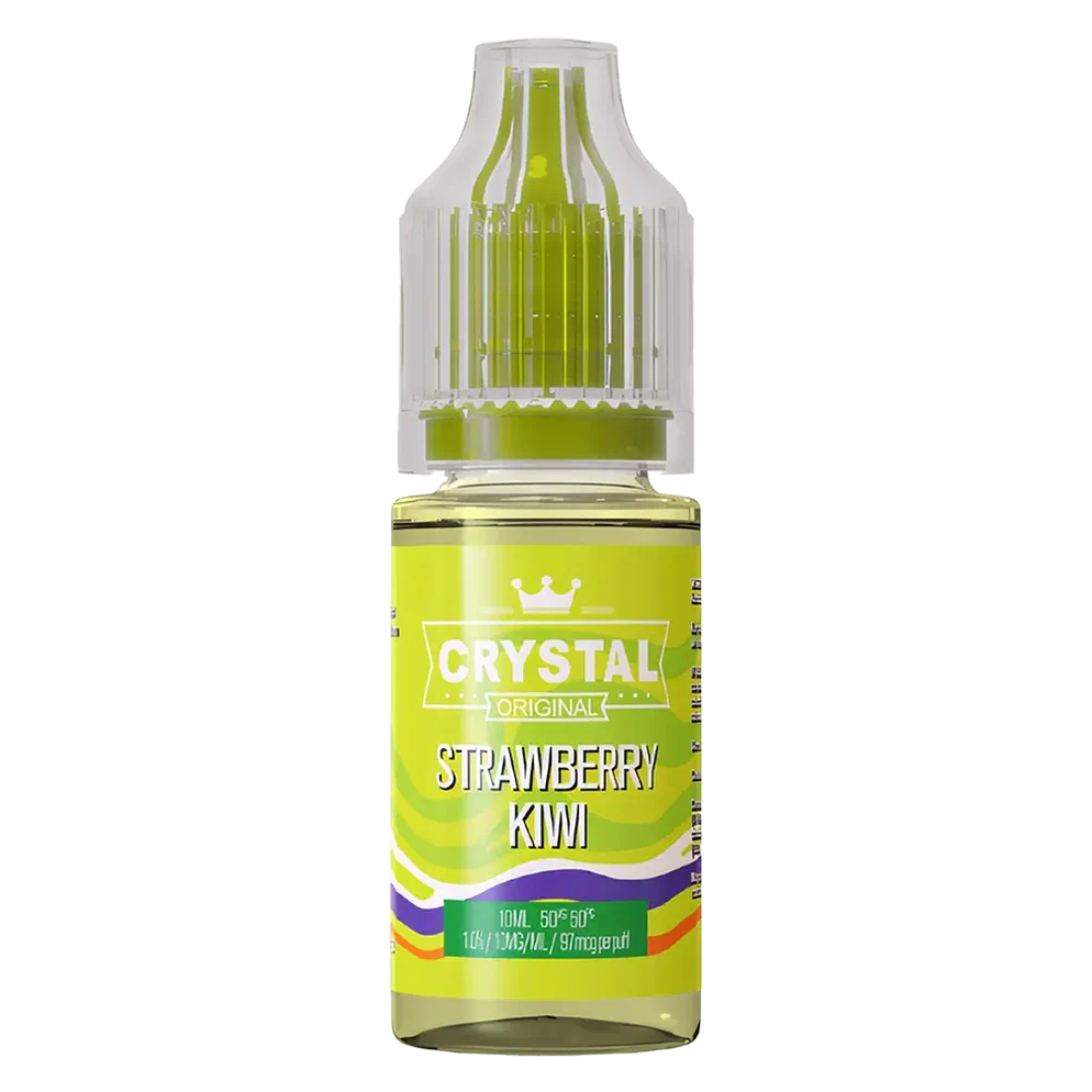 SKE Crystal Nic Salt 10ml E-Liquid in strawberry kiwi flavor, available in 10mg or 20mg strength with a 50/50 VG/PG ratio.