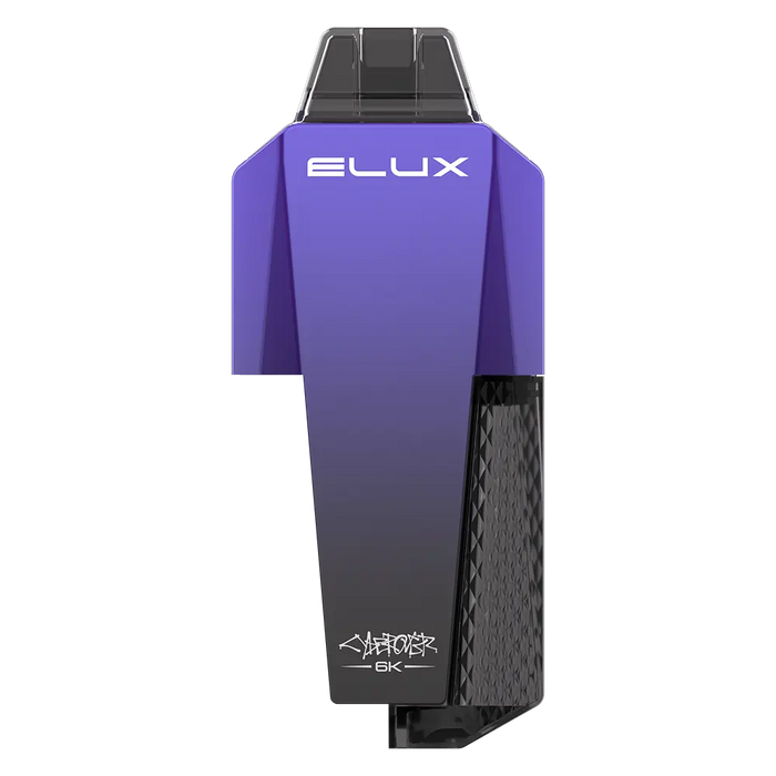 Elux Cyberover 6K Prefilled Pod Kit in Blueberry Cherry Cranberry flavor – futuristic vape device with up to 6,000 puffs.