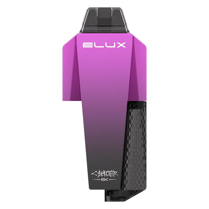 Elux Cyberover 6K Prefilled Pod Kit in Blueberry Raspberry flavor – futuristic vape device with up to 6,000 puffs.