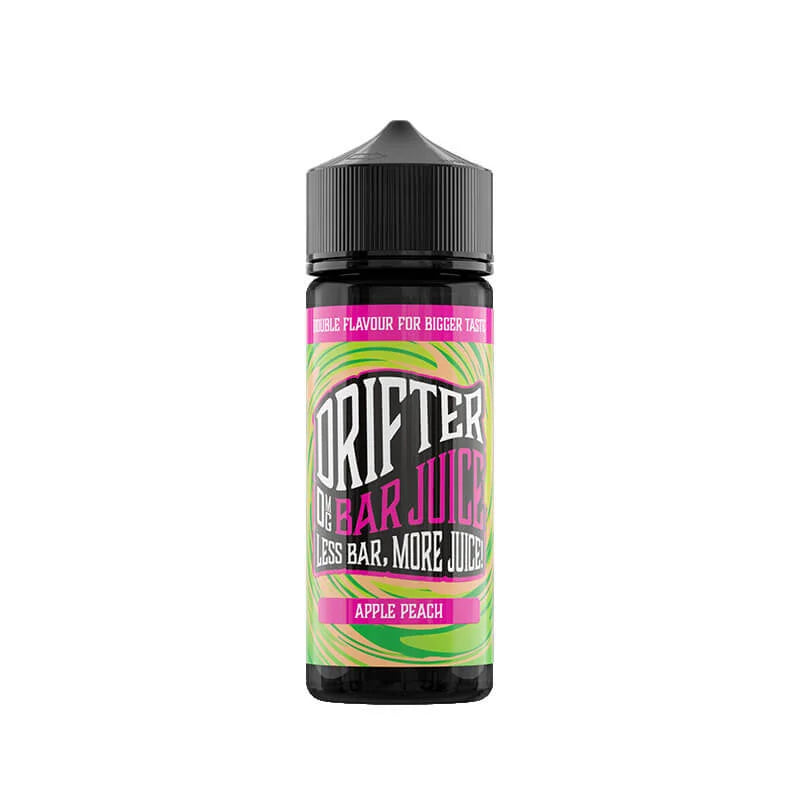 Drifter Bar Juice 100ml Shortfill E-Liquid Apple Peach – balanced 50/50 VG PG vape juice with bold bar-inspired flavors for smooth satisfaction