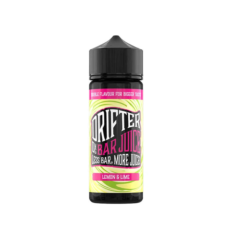 Drifter Bar Juice 100ml Shortfill E-Liquid Lemon & Lime – balanced 50/50 VG PG vape juice with bold bar-inspired flavors for smooth satisfaction