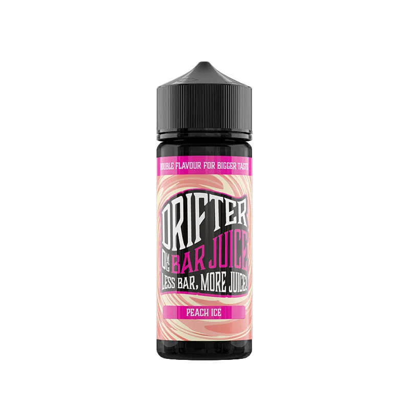 Drifter Bar Juice 100ml Shortfill E-Liquid Peach Ice – balanced 50/50 VG PG vape juice with bold bar-inspired flavors for smooth satisfaction