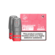 Pack of 2 Elf Bar Mate P1 prefilled pods in Pink Lemonade flavor, offering a sweet and tangy mix of zesty lemonade with a fruity twist, designed for use with the Elf Bar Mate device for a smooth and refreshing vaping experience