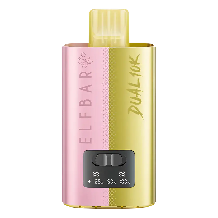 Elf Bar Dual 10K Prefilled Vape Kit in FIzzy Edition – dual-flavor vape device with up to 10,000 puffs and a tropical blend of bold, fruity flavors.