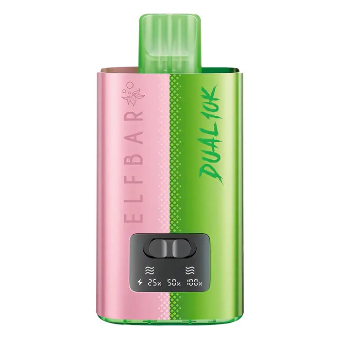 Elf Bar Dual 10K Prefilled Vape Kit in Watermelon Edition – dual-flavor vape device with up to 10,000 puffs and a tropical blend of bold, fruity flavors.