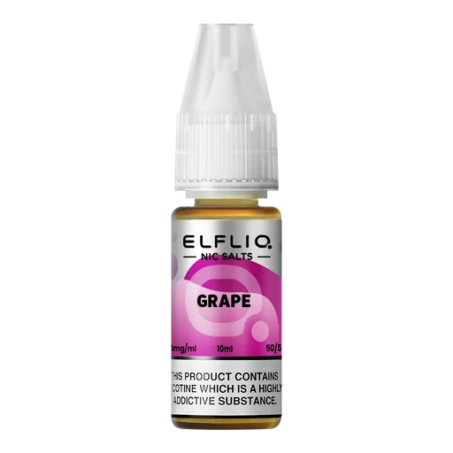 Elf Bar Elfliq Nic Salt Vape Juice 10ml Grape – smooth, flavorful e-liquid crafted for perfect nicotine satisfaction