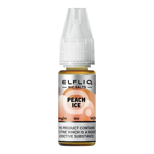 Elf Bar Elfliq Nic Salt Vape Juice 10ml Peach Ice – smooth, flavorful e-liquid crafted for perfect nicotine satisfaction