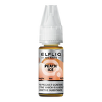 Load image into Gallery viewer, Pack of ten 10ml bottles of Elf Bar Nic Salt E-Liquid in Peach Ice flavor, smooth nic salt formulation for a satisfying throat hit, ideal for refillable pod kits, available in 10mg and 20mg strengths.
