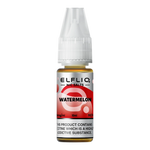 Load image into Gallery viewer, Pack of ten 10ml bottles of Elf Bar Nic Salt E-Liquid in Watermelon flavor, smooth nic salt formulation for a satisfying throat hit, ideal for refillable pod kits, available in 10mg and 20mg strengths.

