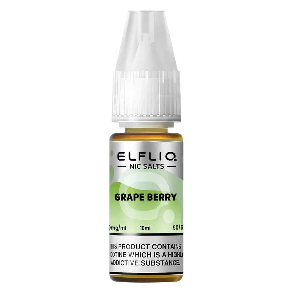 Elf Bar Elfliq Nic Salt Vape Juice 10ml grape berry – smooth, flavorful e-liquid crafted for perfect nicotine satisfaction