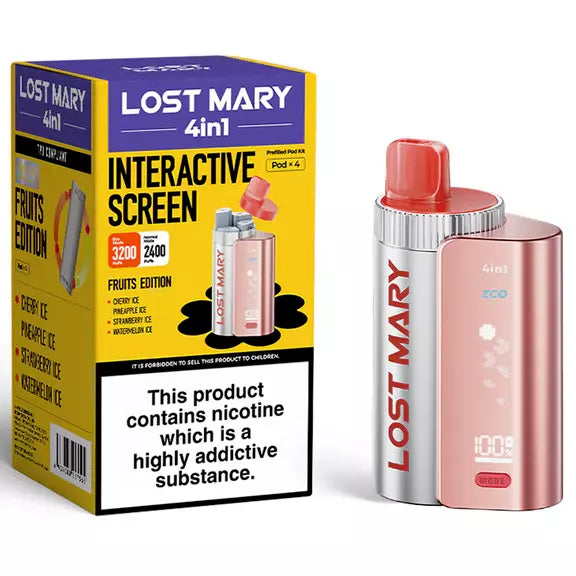 Lost Mary 4-in-1 Prefilled Pod Kit Fruits Edition – versatile vape device with four interchangeable flavors and sleek design