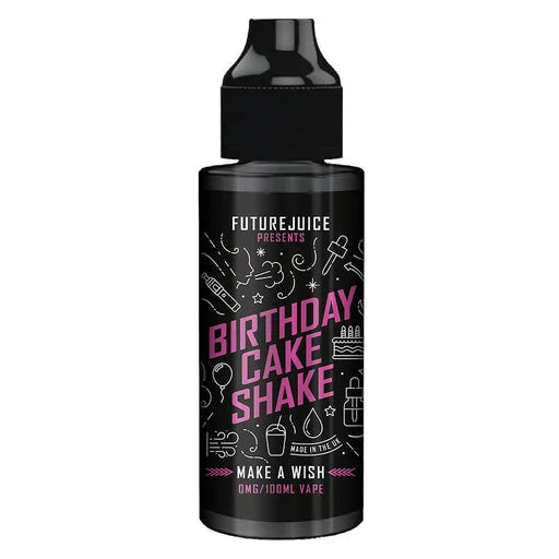 Future Juice Shortfill E-Liquid 100ml Birthday Cake Shake – premium vape juice with bold flavors and smooth 70/30 VG PG blend