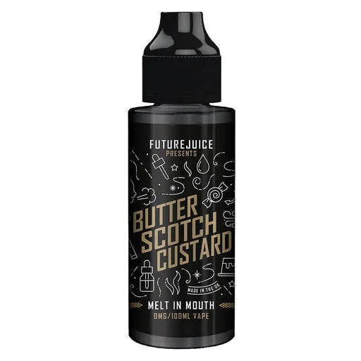 Future Juice Shortfill E-Liquid 100ml Butterscotch Custard – premium vape juice with bold flavors and smooth 70/30 VG PG blend