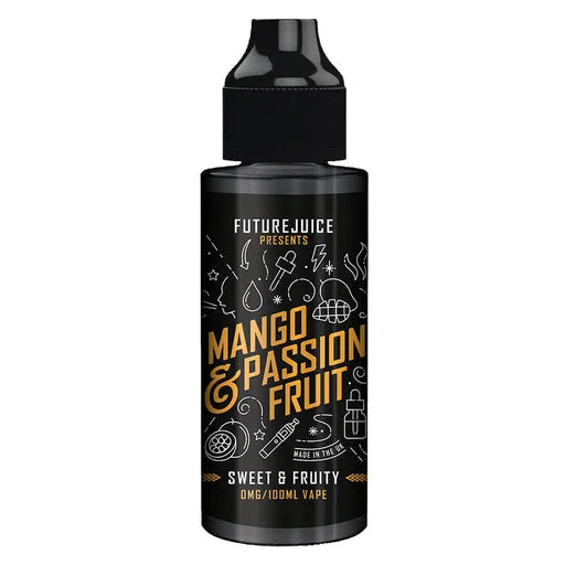 Future Juice Shortfill E-Liquid 100ml Mango & Passion Fruit – premium vape juice with bold flavors and smooth 70/30 VG PG blend