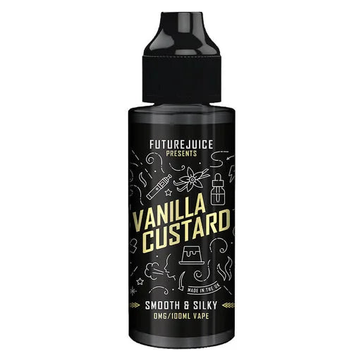 Future Juice Shortfill E-Liquid 100ml Vanilla Custard – premium vape juice with bold flavors and smooth 70/30 VG PG blend
