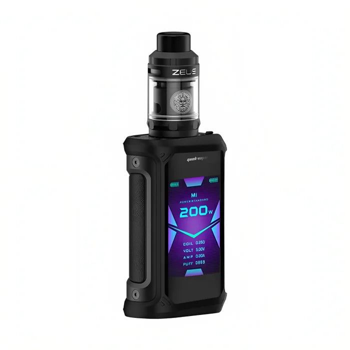 GeekVape Aegis X Zeus Kit Stealth Black – rugged high-power vape kit with advanced chipset and Zeus tank for superior flavour