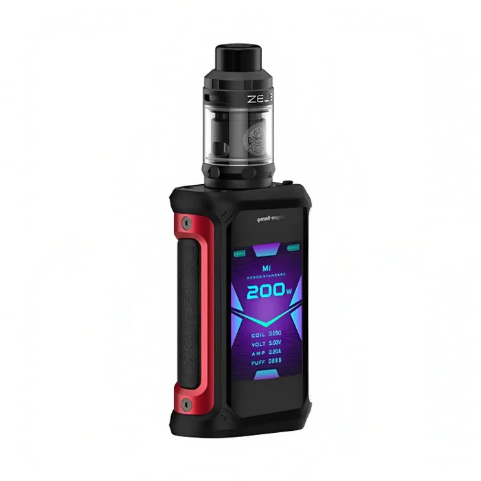 GeekVape Aegis X Zeus Kit Red Black – rugged high-power vape kit with advanced chipset and Zeus tank for superior flavour