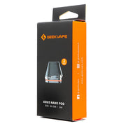 GeekVape Aegis Nano Pods 2-Pack – 2ml top-fill, leak-resistant design for smooth flavor & long-lasting use.