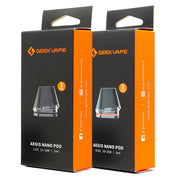 GeekVape Aegis Nano Pods 2-Pack – 2ml top-fill, leak-resistant design for smooth flavor & long-lasting use.