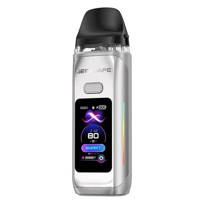 GeekVape Digi Max Pod Kit in Moonsilver – modern vape device with a sleek grey finish, smart display, and powerful, customizable performance.