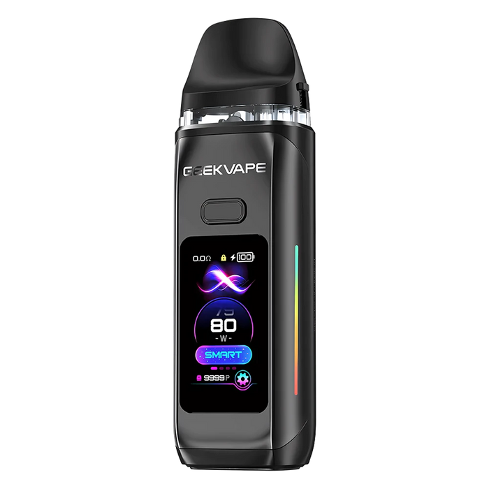 GeekVape Digi Max Pod Kit in Space Black – modern vape device with a sleek grey finish, smart display, and powerful, customizable performance.