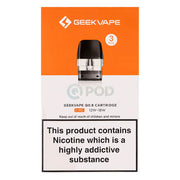 GeekVape Q Pods – 2ml top-fill leak-proof cartridges for Wenax Q Kit, available in 0.6Ω, 0.8Ω & 1.2Ω for MTL/RDL.