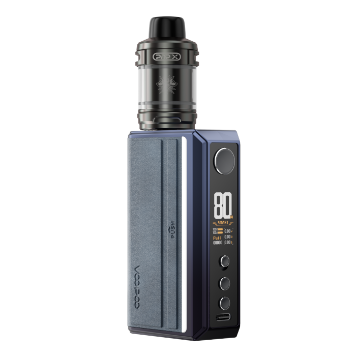 Voopoo Drag 5 Vape Kit in Gradient Blue – powerful and stylish vape device with advanced chipset technology, and customizable performance settings.