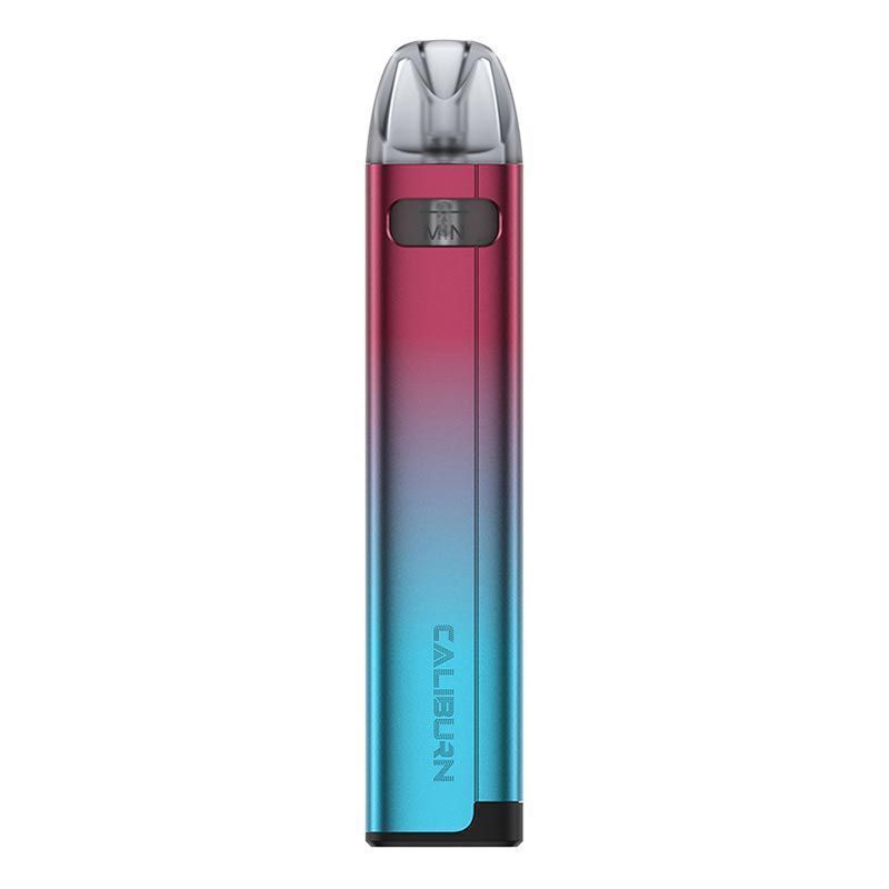 UWELL Caliburn A2S Pod Kit in Gradient – slim and elegant pod vape with a draw-activated design, LED light indicator, and leak-resistant pods with Pro-FOCS technology for smooth flavor delivery.